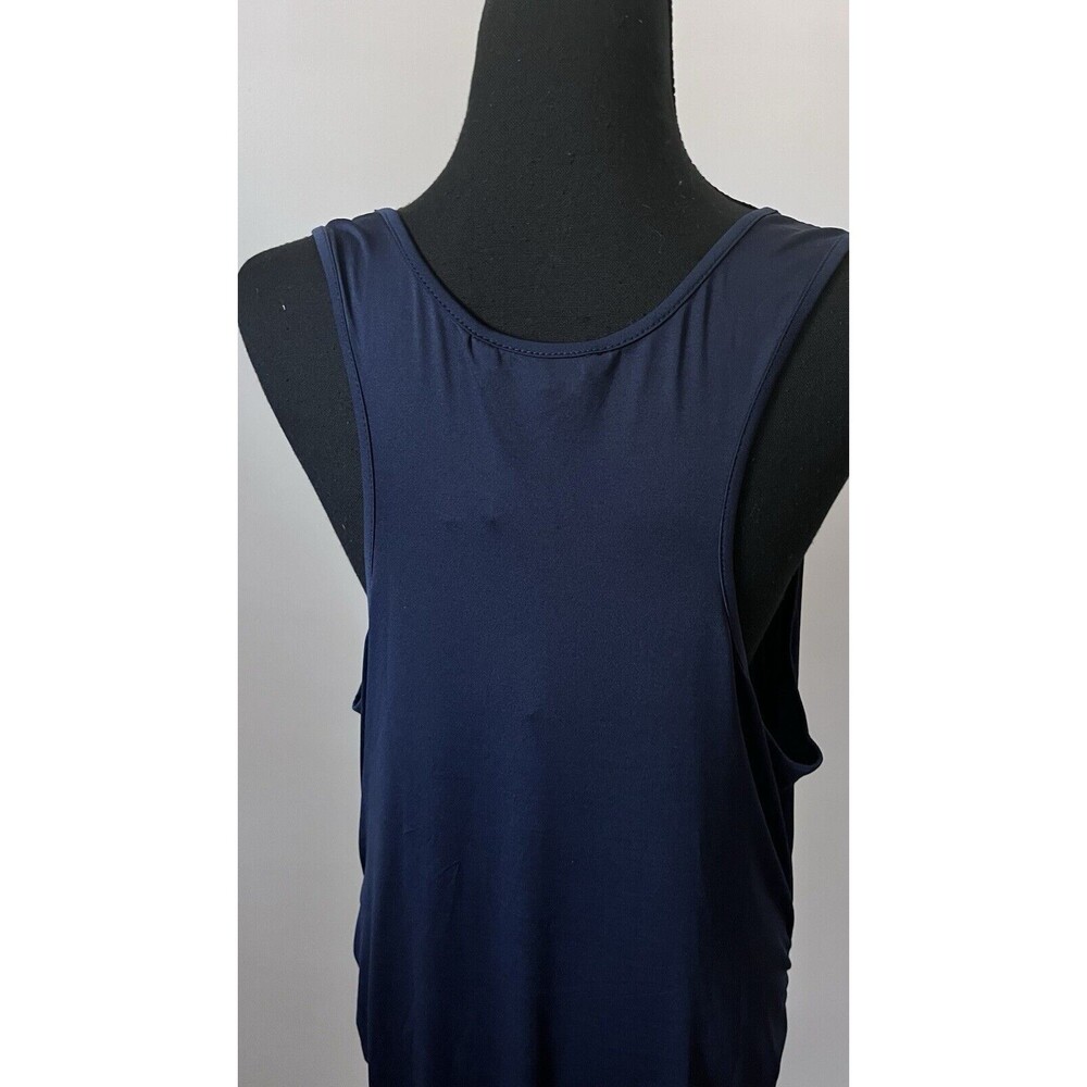 Zeagoo Women's Ruched Tank Bodycon Dress Navy Size 3XL Sexy Slimming Colorful - Picture 3 of 5